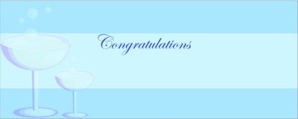 Blue Congratulations Design Small Personalised Banner - 4ft x 2ft