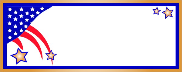 USA Flag Stars and Stripes Small Personalised Banner