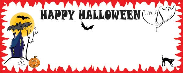 Happy Halloween Blood Large Personalised Banner - 10ft x 4ft