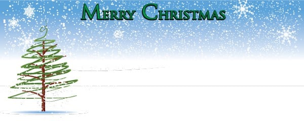 Christmas Winter Snow Design Medium Personalised Banner - 6ft x 2.25ft