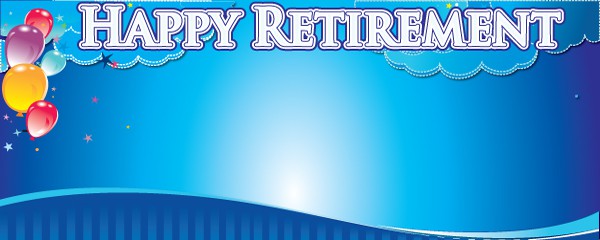 Happy Retirement Dream Design Medium Personalised Banner - 6ft x 2.25ft