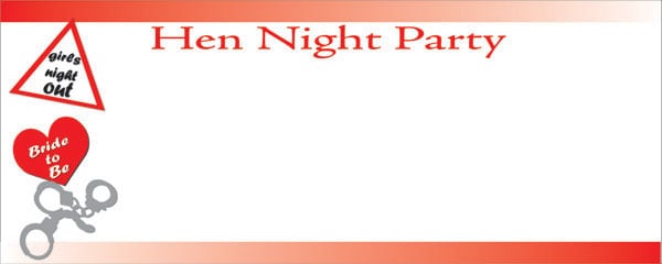 Special Hen Night Party Small Personalised Banner - 4ft x 2ft