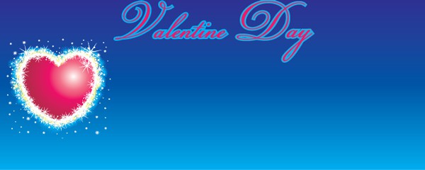 Valentine's Day Shiny Heart Design Small Personalised Banner - 4ft x 2ft