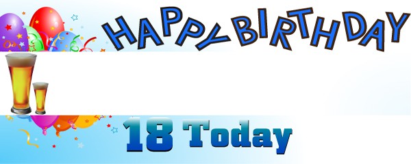 Happy 18th Birthday First Pint Design