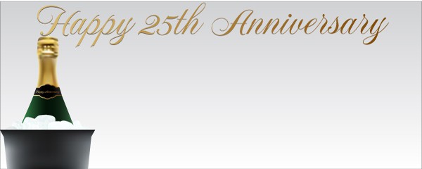 Happy 25th Anniversary Champagne on Ice Design