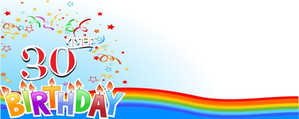 Happy 30th Birthday Candle Design