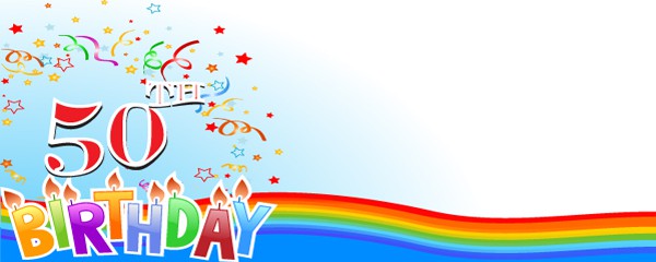 Happy 50th Birthday Candle Design