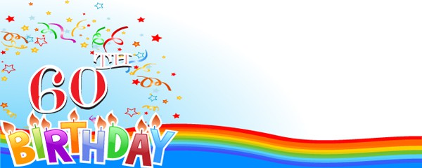 Happy 60th Birthday Candle Design