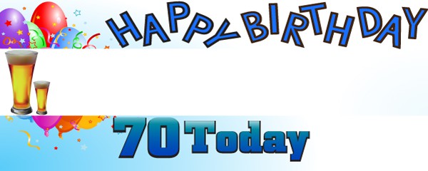 Happy 70th Birthday First Pint Design
