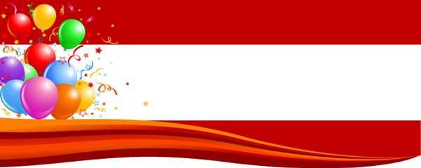 Happy 80th Birthday Red Design Medium Personalised Banner - 6ft x 2.25ft