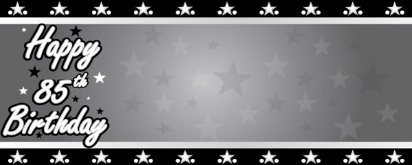 Happy 85th Birthday Faded Stars Design 