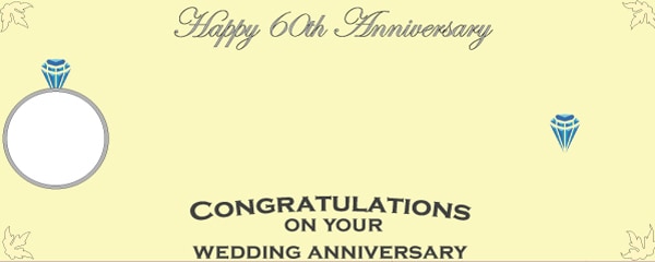 Happy 60th Diamond Anniversary Diamond Ring