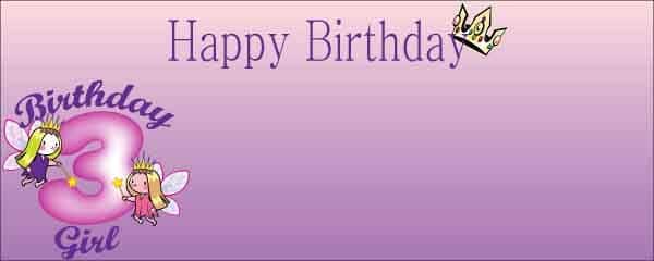 Happy 3rd Birthday Fairy Girl Design