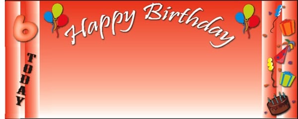 Happy 6th Birthday Pink Presents and Cakes Design