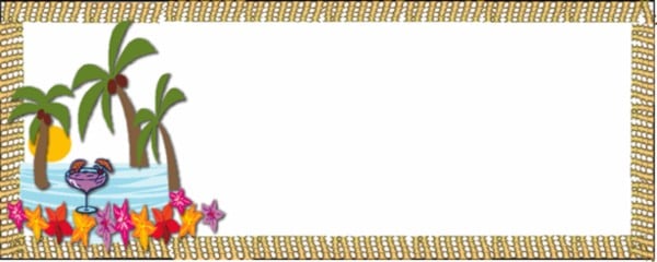 Island Luau Party Small Personalised Banner - 4ft x 2ft