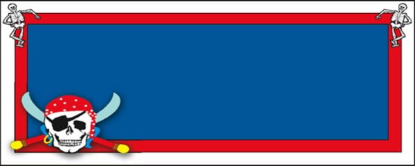 Pirate Skulls and Cutlass Small Personalised Banner - 4ft x 2ft