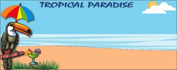 Tropical Paradise Toucan Small Personalised Banner - 4ft x 2ft