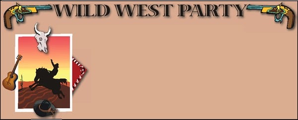 Wild West Party with Pistols Design