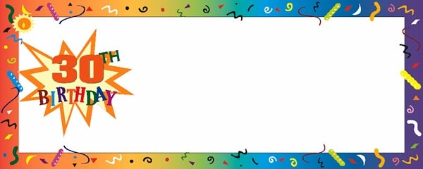 Happy 30th Birthday Confetti Design