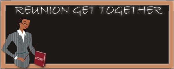 Blackboard and Teacher Reunion