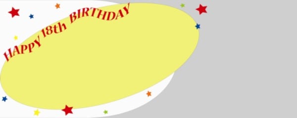 Happy 18th Birthday Grey and Ivory Disc Design