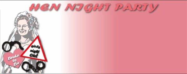 Hen Night Party Pink Medium Personalised Banner - 6ft x 2.25ft