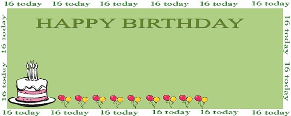 16 Today Green Birthday Cake