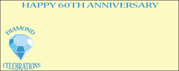 Happy 60th Anniversary Diamond Celebrations Personalised Banner