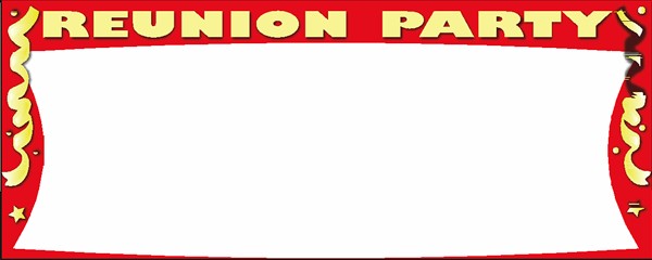 Reunion Party Streamers Personalised Banner