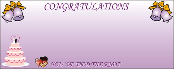 Congratulations Lilac Bells and Wedding Cake