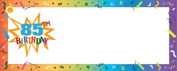 Happy 85th Birthday Confetti 