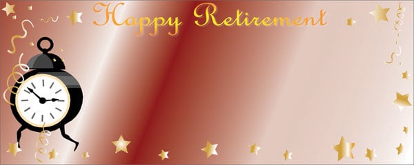 Happy Retirement Red Design