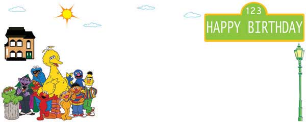Sesame Street Characters Theme Design