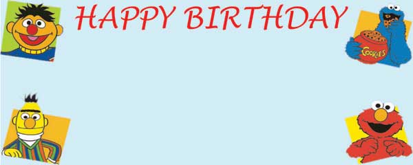 Sesame Street Happy Birthday Theme Design