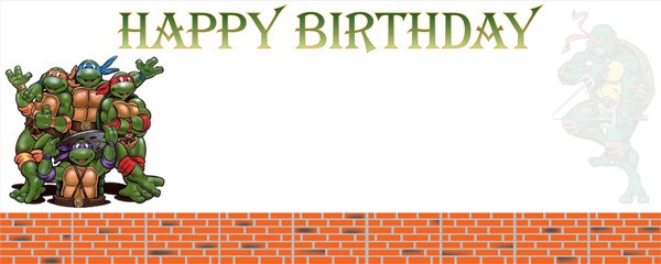 Ninja Turtle Happy Birthday Theme Design
