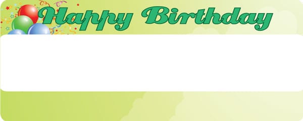 Happy Birthday Faded Green Design