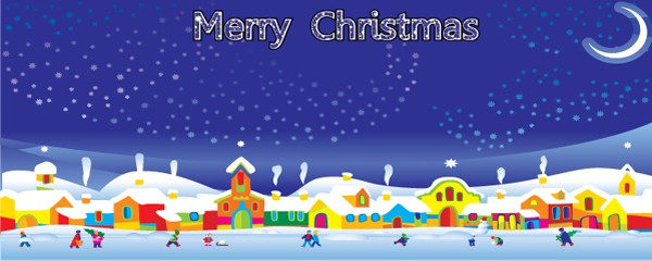 Merry Christmas Village Design