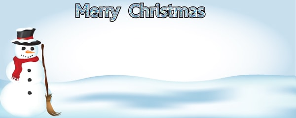 Merry Christmas and Snowman Design