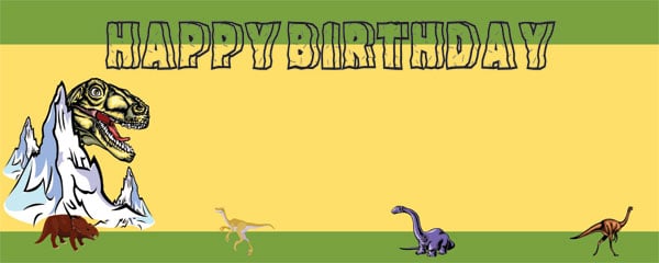 Dino Party Banner