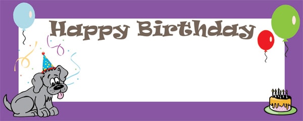 Dogs Party Theme Banner
