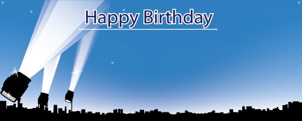 Birthday Skyline Design Large Personalised Banner - 10ft x 4ft