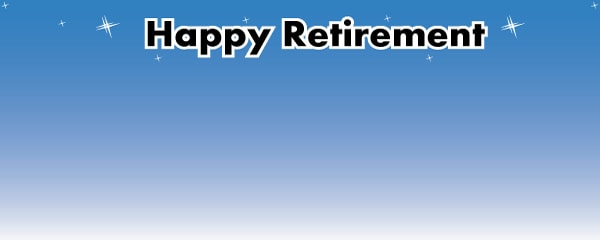 Happy Retirement Sky Blue Design