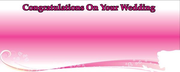 Congratulations on Your Wedding Floating Hearts Design