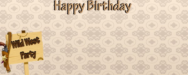Wild West Happy Birthday Design
