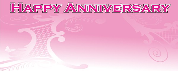 Happy Anniversary Pink Floral Design