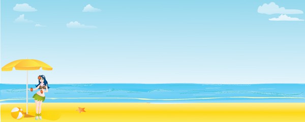 Hula Girl on the Beach Design 