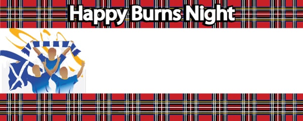 Burns Night Red Tartan Celebration Design