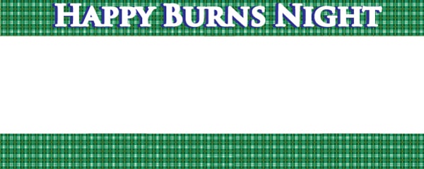 Burns Night Green Tartan Design