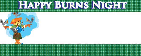 Burns Night Green Tartan Celebration Design