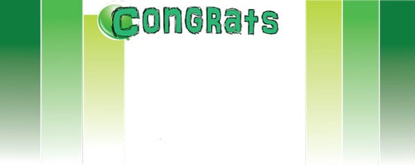 Congratulations Green Blocks Design
